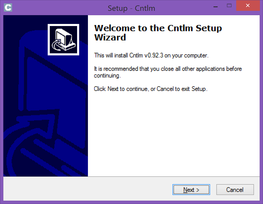 Installing CNTLM on Windows 1