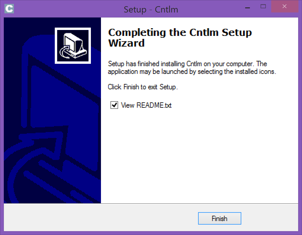 Installing CNTLM on Windows 6